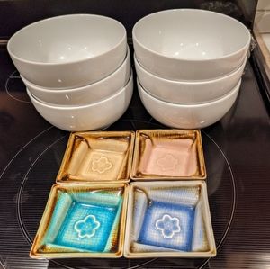 Crate and barrel cereal bowls and sauce dishes